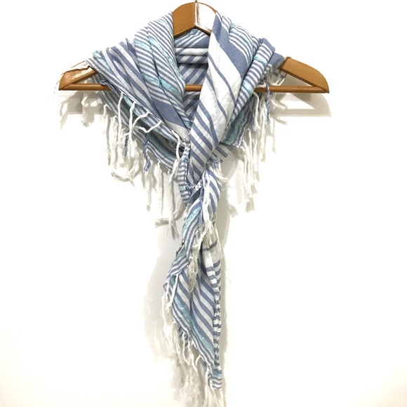 Blue and White Scarf - Picture 2 of 6